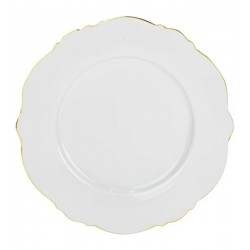 Prato 21cm para Sobremesa Royal Classic em New Bone China com Filado Ouro